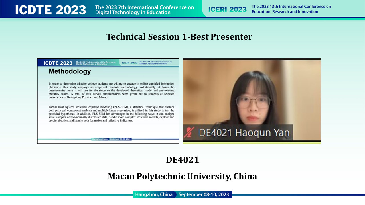 Best Presenter Session 1